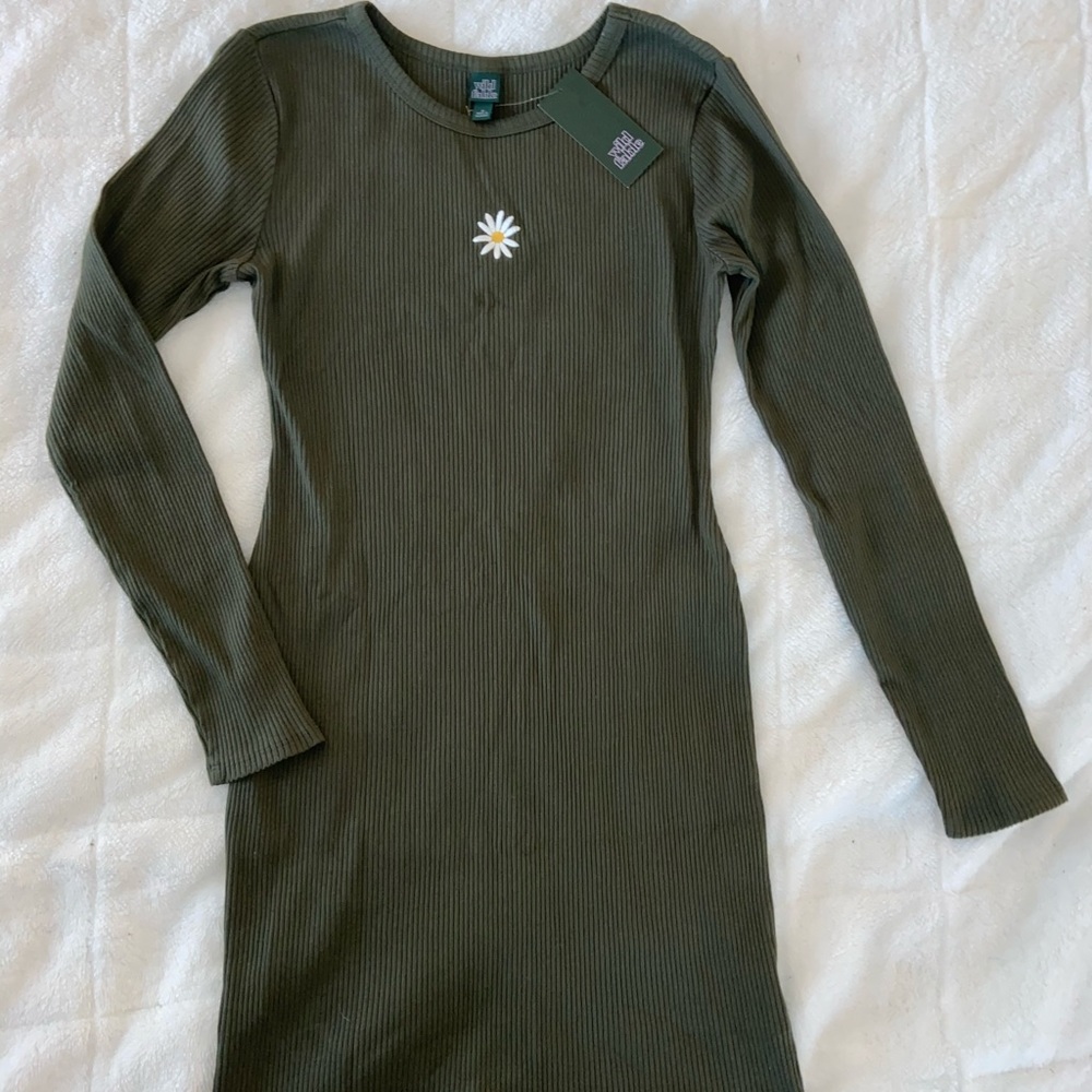 Green, long sleeve wild fable dress